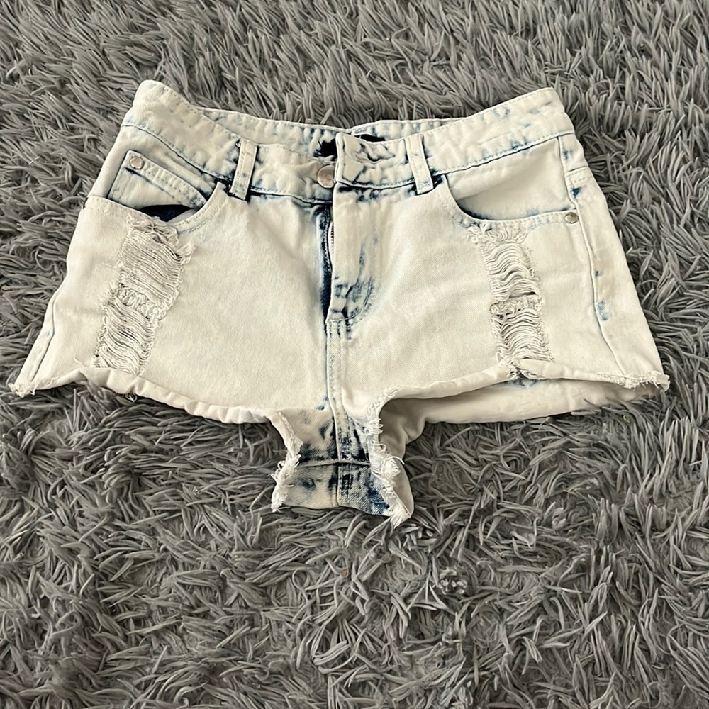 White bleached Forever 21 Jean shorts